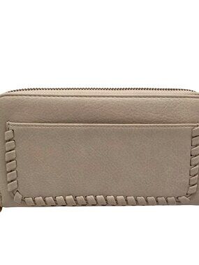 Style & Co Alabaster Faux Leather Whip-Stitch Zip Wallet